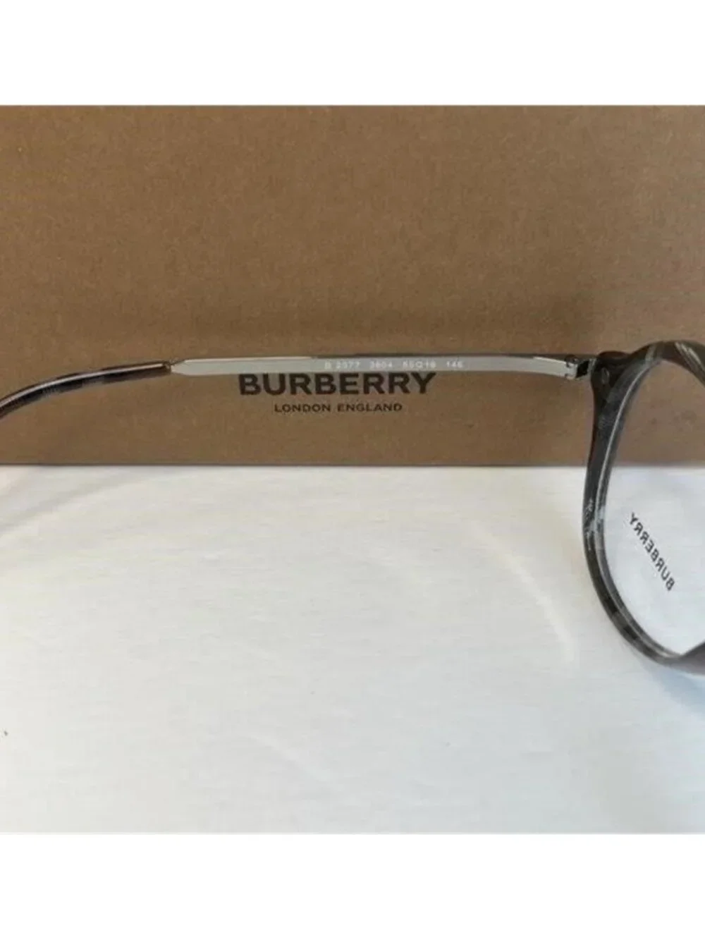 New Authentic EVEGLASSES CHARCOAL CHECK / CLEAR LENS Burberry OBE2377 - Picture 12 of 12